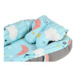 Baby Nest Bed for Newborns Portable Baby Lounger and Sleep Pod Light Blue Mix and Max - Image 5