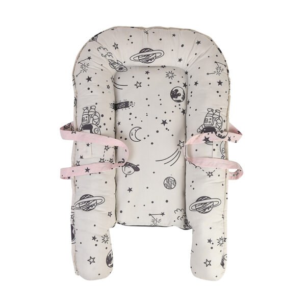 Baby Nest Bed for Newborns Portable Baby Lounger and Sleep Pod White Black Mix and Max - Image 9