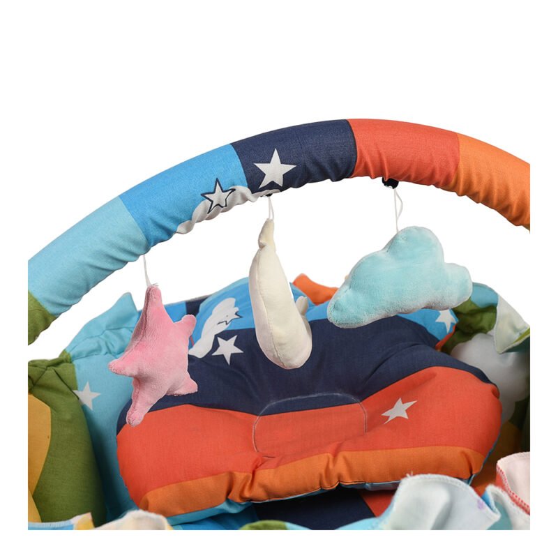 Baby Nest with Soft Toys and Mosquito Net Comfortable Infant Sleeping Bed Multi color Mix and Max - Image 4