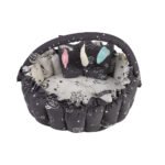 Baby Nest with Soft Toys and Mosquito Net – Comfortable Infant Sleeping Bed multi color Mix and Max