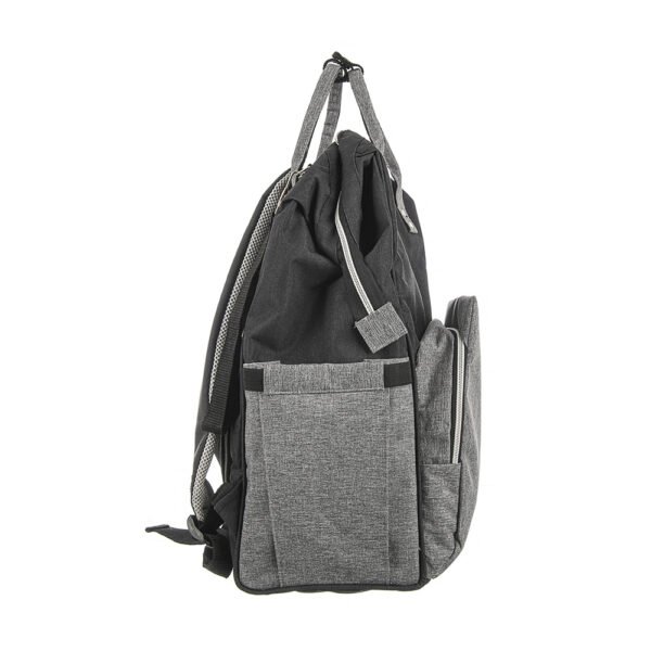 Premium Elegant Mum Large Diaper Backpack bag waterproof multifunction SET 4 in 1 - Mix and Max - Black and Grey 2 - Image 6