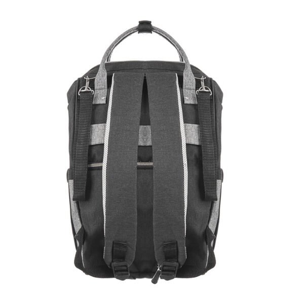 Premium Elegant Mum Large Diaper Backpack bag waterproof multifunction SET 4 in 1 - Mix and Max - Black and Grey 2 - Image 9