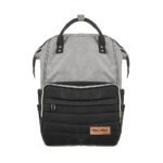 Premium Elegant Mum Large Diaper Backpack bag waterproof multifunction SET 4 in 1 - Mix and Max - Grey and Black - Image 4