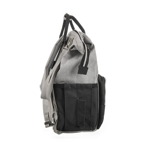 Premium Elegant Mum Large Diaper Backpack bag waterproof multifunction SET 4 in 1 - Mix and Max - Grey and Black - Image 6