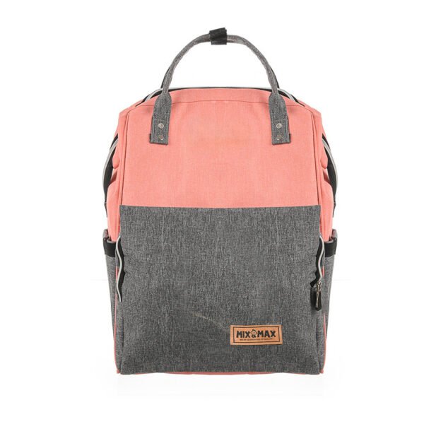 Premium Elegant Mum Large Diaper Backpack bag waterproof multifunction SET 4 in 1 - Mix and Max - Grey and Simon - Image 3