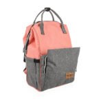 Premium Elegant Mum Large Diaper Backpack bag waterproof multifunction SET 4 in 1 - Mix and Max - Grey and Simon - Image 5