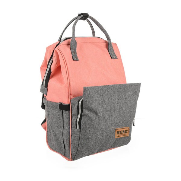 Premium Elegant Mum Large Diaper Backpack bag waterproof multifunction SET 4 in 1 - Mix and Max - Grey and Simon - Image 5