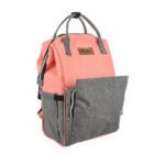 Premium Elegant Mum Large Diaper Backpack bag waterproof - Mix and Max - Grey and Simon2