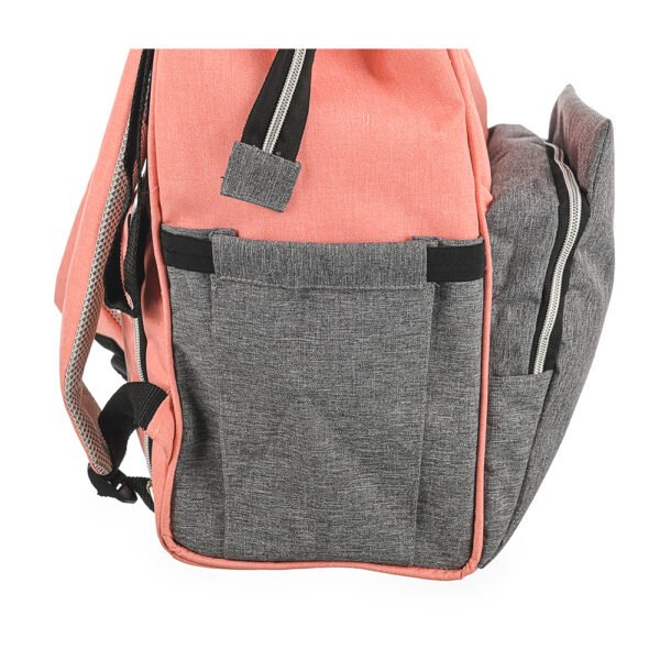 Premium Elegant Mum Large Diaper Backpack bag waterproof multifunction SET 4 in 1 - Mix and Max - Grey and Simon - Image 9