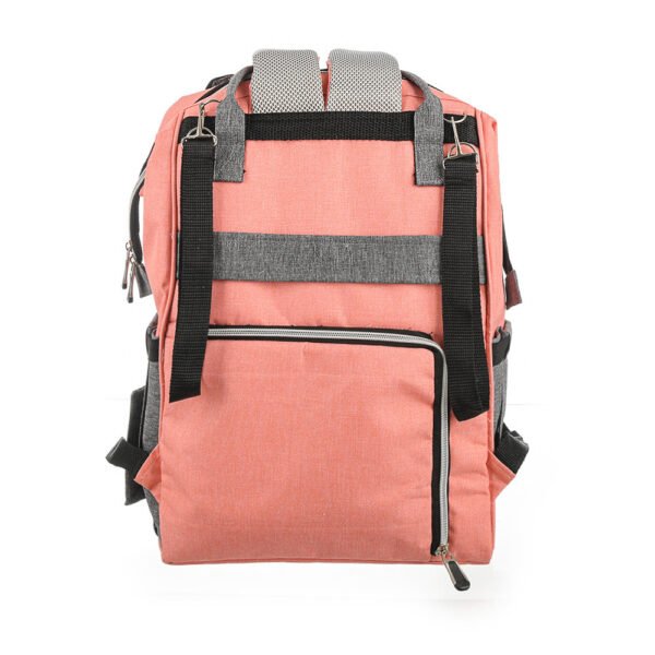 Premium Elegant Mum Large Diaper Backpack bag waterproof multifunction SET 4 in 1 - Mix and Max - Grey and Simon - Image 12