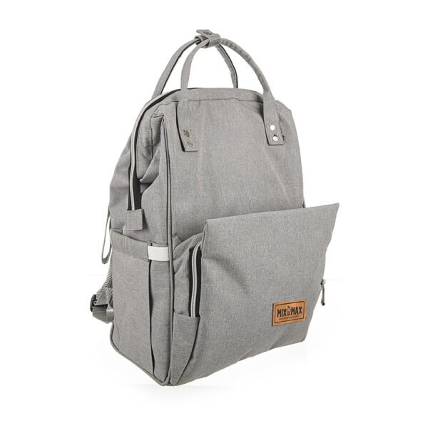 Premium Elegant Mum Large Diaper Backpack bag waterproof multifunction SET 4 in 1 - Mix and Max - Grey 4 - Image 4