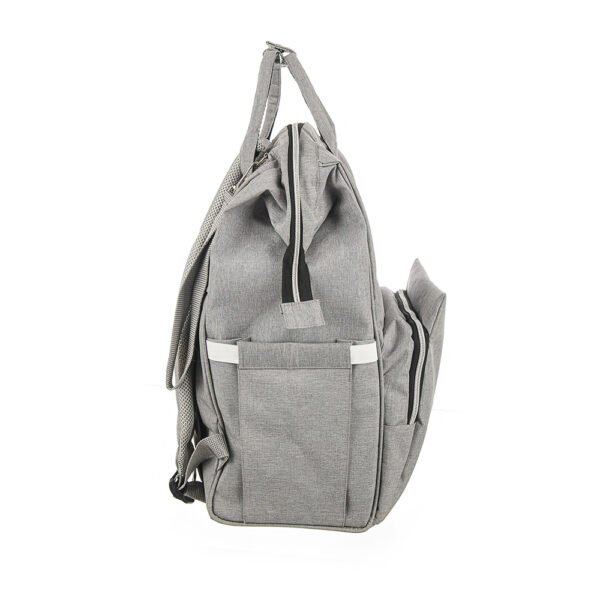 Premium Elegant Mum Large Diaper Backpack bag waterproof multifunction SET 4 in 1 - Mix and Max - Grey 4 - Image 5