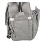 Premium Elegant Mum Large Diaper Backpack bag waterproof - Mix and Max - Grey4 - Image 8