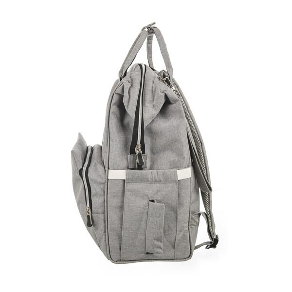 Premium Elegant Mum Large Diaper Backpack bag waterproof - Mix and Max - Grey4 - Image 10