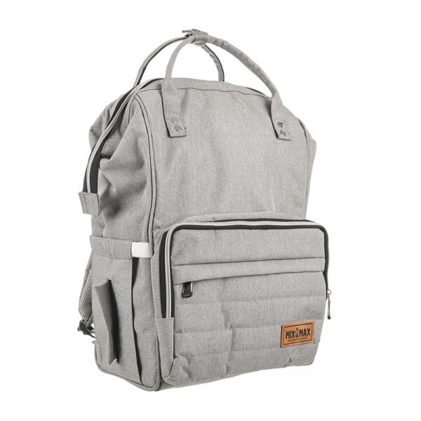 Premium Elegant Mum Large Diaper Backpack bag waterproof multifunction SET 4 in 1 - Mix and Max - Grey 3 - Image 8