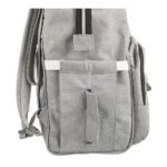 Premium Elegant Mum Large Diaper Backpack bag waterproof multifunction SET 4 in 1 - Mix and Max - Grey 3 - Image 10