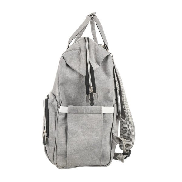 Premium Elegant Mum Large Diaper Backpack bag waterproof multifunction SET 4 in 1 - Mix and Max - Grey 3 - Image 12