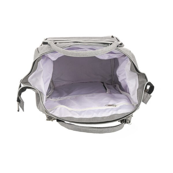 Premium Elegant Mum Large Diaper Backpack bag waterproof multifunction SET 4 in 1 - Mix and Max - Grey 3 - Image 16