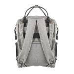 Premium Elegant Mum Large Diaper Backpack bag waterproof - Mix and Max - Grey and Black2 - Image 7
