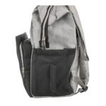 Premium Elegant Mum Large Diaper Backpack bag waterproof - Mix and Max - Grey and Black2 - Image 9