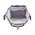 Premium Elegant Mum Large Diaper Backpack bag waterproof - Mix and Max - Grey and Black2 - Image 11