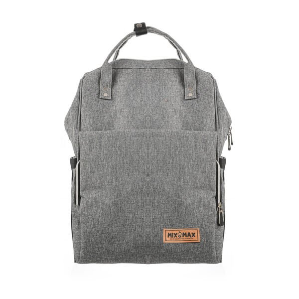 Premium Elegant Mum Large Diaper Backpack bag waterproof multifunction SET 4 in 1 - Mix and Max - Grey 2 - Image 3