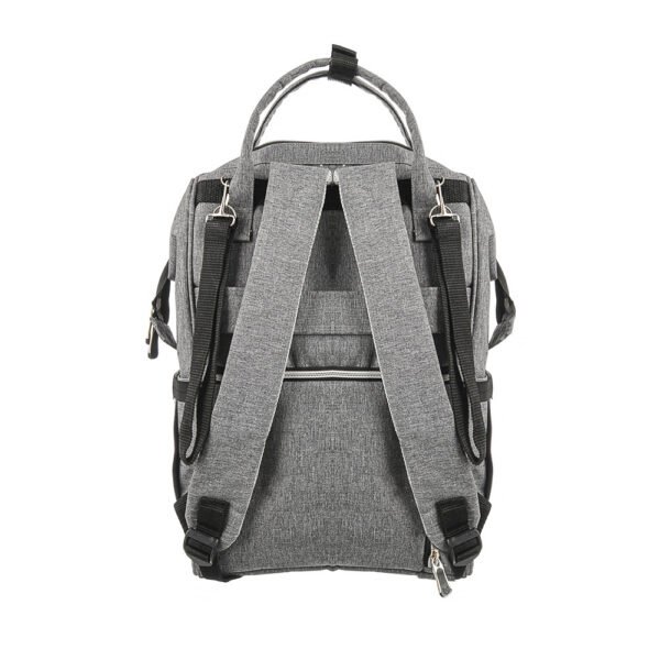 Premium Elegant Mum Large Diaper Backpack bag waterproof - Mix and Max - Grey 2 - Image 8