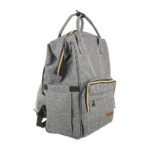 Premium Elegant Mum Large Diaper Backpack bag waterproof multifunction SET 4 in 1 - Mix and Max - Grey - Image 5