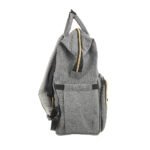 Premium Elegant Mum Large Diaper Backpack bag waterproof multifunction SET 4 in 1 - Mix and Max - Grey - Image 7