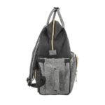 Premium Elegant Mum Large Diaper Backpack bag waterproof multifunction SET 4 in 1 - Mix and Max - Grey and Black - Image 8