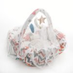 Baby Nest with Soft Toys and Mosquito Net – Comfortable Infant Sleeping Bed multi color Mix and Max - Image 2