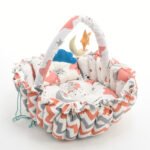 Baby Nest with Soft Toys and Mosquito Net – Comfortable Infant Sleeping Bed multi color Mix and Max - Image 12