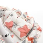 Baby Nest with Soft Toys and Mosquito Net – Comfortable Infant Sleeping Bed multi color Mix and Max - Image 4