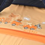 Portable Baby Carrycot Portable Bed Lightweight Carrycot ( Bear on Train Orange Blue color ) - Sizes: 0-12 M - Mix and Max - Image 10