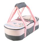 Portable Baby Carrycot Portable Bed Lightweight Carrycot ( Fish Pink color ) - Sizes: 0-12 M - Mix and Max - Image 3
