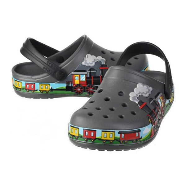 Crocs Disney Cartoon Brand Unisex Kids Clog Shoes Train - Colors: Grey - Sizes: From EU 23 to EU 35