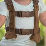 2-in-1 Child Safety Harness deluxe Animal Shape backpack Cotton 100% - Brown Girly Monkey - Mix and Max - Colors: Beige, Fuchsia, and Light Blue - Sizes: 0-24 M - Image 4
