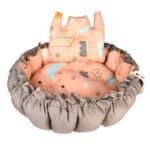 Baby Nest with Soft Toys and Mosquito Net – Comfortable Infant Sleeping Bed