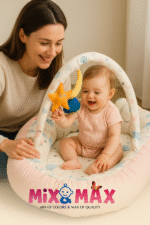 Baby Nest with Soft Toys and Mosquito Net – Comfortable Infant Sleeping Bed