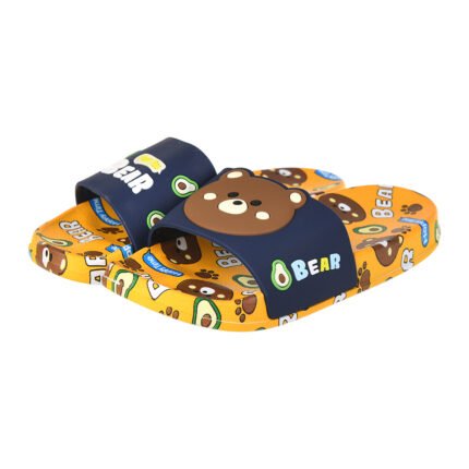 Unisex Kids Slippers size 24-35 - Bear - Mix & Max - Colors: Yellow - Sizes: From 24-25 to 34-35