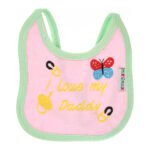 Multi-colors Bib with embroidery with diaper back Small size 16*19cm (2 Pieces) - Mix and Max - Colors: Fuchsia, Grey, and Light Blue - Sizes: 0-18 - Image 11