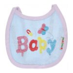 Multi-colors Bib with embroidery with diaper back Small size 16*19cm (2 Pieces) - Mix and Max - Colors: Fuchsia, Grey, and Light Blue - Sizes: 0-18 - Image 15