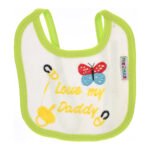Multi-colors Bib with embroidery with diaper back Small size 16*19cm (2 Pieces) - Mix and Max - Colors: Fuchsia, Grey, and Light Blue - Sizes: 0-18