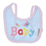 Multi-colors Bib with embroidery with diaper back Small size 16*19cm (2 Pieces) - Mix and Max - Colors: Fuchsia, Grey, and Light Blue - Sizes: 0-18 - Image 24