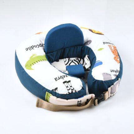 Multi use 2-in-1 Maternity Pillow + baby sitting help Pillow Cotton 100% # 481 - Mix & Max - Colors: Fuchsia, Grey, and Light Blue - Sizes: 0-18 M