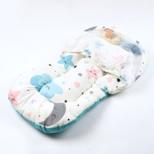 Mix & Max™ Baby Lounger with Mosquito Net - Portable Travel Bed