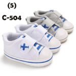 Baby Shoes - Mix and Max - Colors: Grey and White - Sizes: 3 M to 6 M 11 cm, 6 M to 9 M 12 cm, 9 to 12 M 13 cm - Image 2