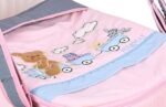 Portable Baby Carrycot Lightweight travel Bed Carrycot newborn ( Bear on Train Pink color ) - Sizes: 0-12 M - Mix and Max - Image 3