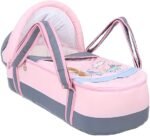 Portable Baby Carrycot Lightweight travel Bed Carrycot newborn ( Bear on Train Pink color ) - Sizes: 0-12 M - Mix and Max