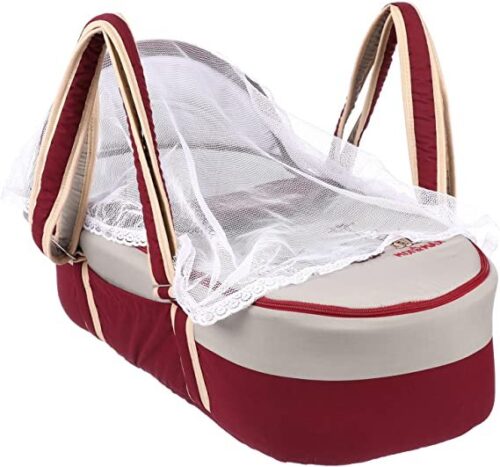 Portable Baby Carrycot Lightweight travel Bed Carrycot newborn ( Jungle Grey color ) - 0-12 M -  Size 70*35*24 cm - Mix and Max - Image 7
